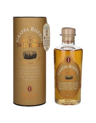 Sibona GRAPPA RISERVA botti da SAUTERNES 0,5 L / 500 ML 44%