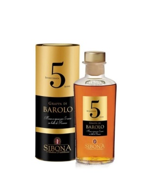 Sibona Grappa Riserva Barolo 5 Anni 0,5 L / 500 ml 44%
